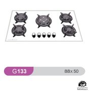 گاز صفحه 5شعله شیشه ایی پودنیس مدل G133