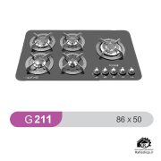 اجاق گاز 5شعله شیشه ایی پودنیس مدل G211