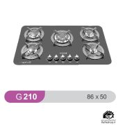 اجاق گاز 5شعله شیشه ایی پودنیس مدل G210