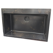 سینک ظرفشویی گرانیتی باکسی مشکی طلا انیکو کد 302