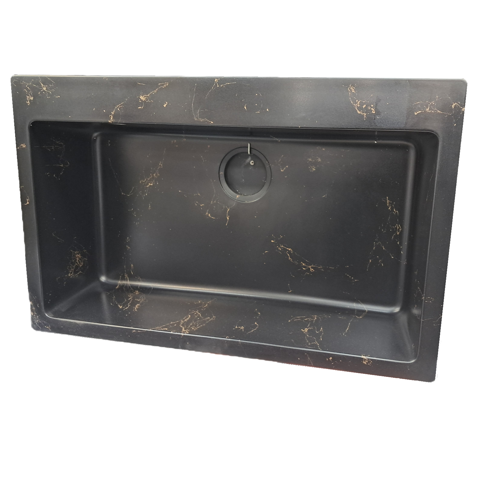 انیکو-302-1 سینک ظرفشویی گرانیتی باکسی مشکی طلا انیکو کد 302 - تصویر 1