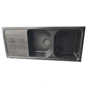 سینک ظرفشویی گرانیتی دو لگن مشکی رگه طلا انیکو کد 503