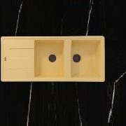 سینک ظرفشویی گرانیتی دو لگن کرم گراینو کد 323