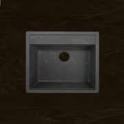 سینک ظرفشویی گرانیتی تک لگن طوسی رگه سفید گراینو کد 5548